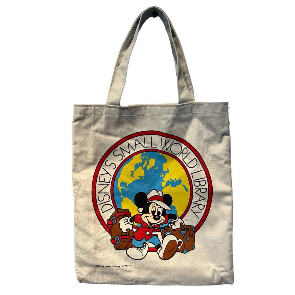 Vintage Walt Disneys Small World Library Canvas Tote Vintage Walt Disneys Small World Library Canvas Tote